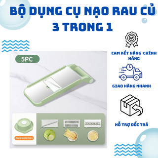Bộ nạo rau củ quả 3 lưỡi dao,đồ bào rau củ đa năng cao cấp đa năng tiện dụng nhà bếp MClean.Official