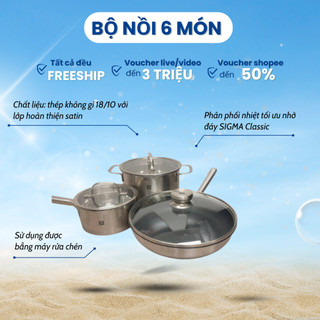 Bộ nồi 6 món Zwilling TrueFlow màu trắng hàng nội địa nhật