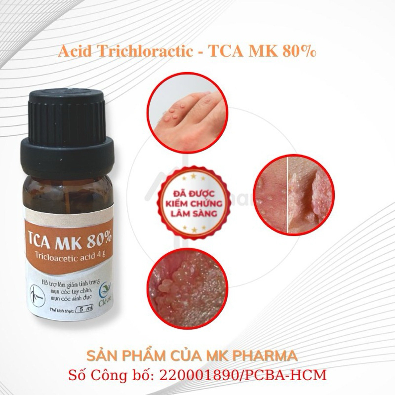 TCA 50% loại bỏ sùi mào gà,mụn cóc 5ml
