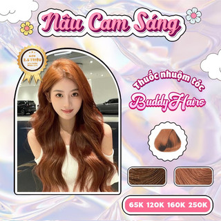 Thuốc nhuộm tóc màu NÂU CAM thuốc nhuộm tóc không cần tẩy, kem nhuộm tóc tại nhà Buddyhairs tặng kèm dụng cụ