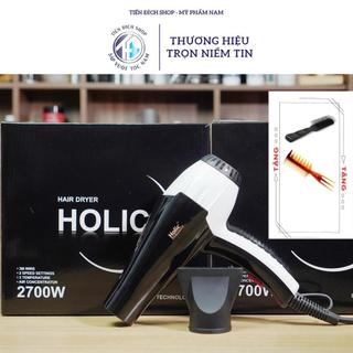 Máy sấy tóc holic 2700w cao cấp holic việt nam + tặng lược sấy tạo kiểu chaoba và lược texture