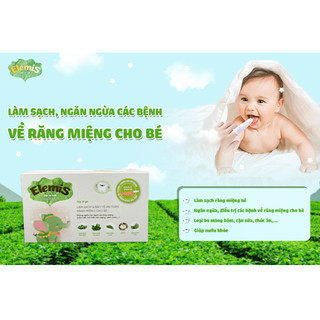 Gạc rơ lưỡi thảo dược Elemis, làm sạch, bảo vệ khoang miệng, khỏi lo nấm lưỡi tưa lưỡi - 10 gói/hộp