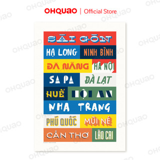 Tranh in giấy mỹ thuật a4/a3 - posters cities ohquao
