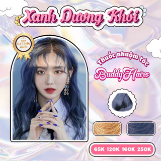 Thuốc nhuộm tóc màu XANH DƯƠNG KHÓI, thuốc nhuộm tóc cao cấp, kem nhuộm tóc tại nhà Buddyhairs tặng kèm dụng cụ