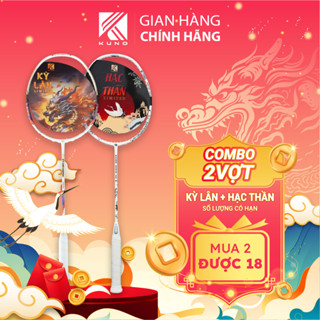 Combo Vợt Cầu Lông KUNO HẠC THẦN Và  KỲ LÂN LIMITED Phiên Bản Giới Hạn Chuyên Tấn Công Phản Tạt