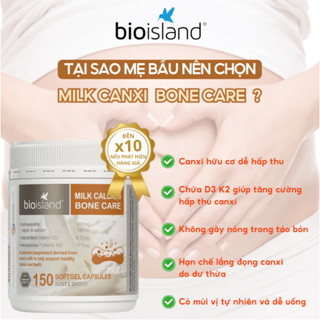 Canxi sữa Bio Island Bone Care bổ sung canxi cho mẹ bầu, tăng chiều cao trẻ dậy thì, người già loãng xương xốp xương