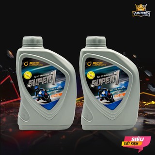 Combo 2 Chai Nhớt Xe Máy, Dầu Nhớt Xe Số, Xe Tay Ga BCP Thái Lan SAE 15W40, API SL, JASO MA2 800mL