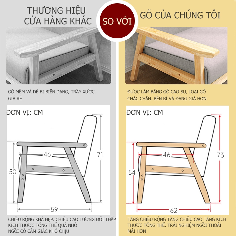 REX Ghế sofa gỗ Ghế sofa vải thư giãn  tiện ích sang trọng sofa giường đa năngSofa đơn/đôi/ba người | BigBuy360 - bigbuy360.vn
