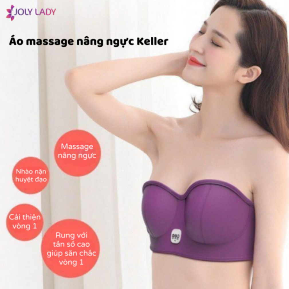 Áo massage nâng ngực Keller cải thiện kích thước vòng 1, áo lót mát xa ngực tăng size săn chắc chống chảy xệ JOLY LADY