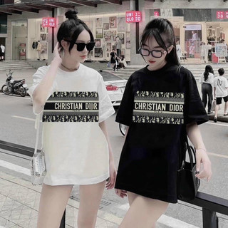 Áo phông, áo thun nam nữ in logo ngực form rộng