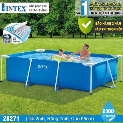 Bể bơi di động cho trẻ em 2.6m*1,6m INTEX 28271 - Bể bơi di động, bể bơi khung kim loại