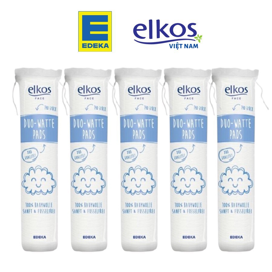 Bông Tẩy Trang Elkos Đức Túi 140 Miếng