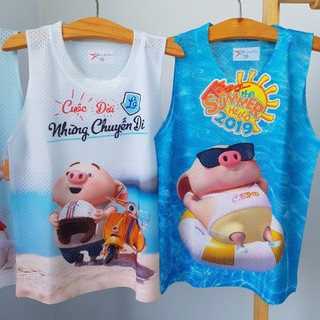 Áo ba lỗ lưới bé Heo Summer trai gái, Áo lưới cho bé, áo lưới cho bé trai, áo thun lưới cho bé trai