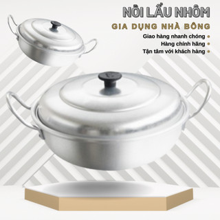 Tặng muôi múc canh, Nồi lẩu nhôm, chảo lẩu 2 quai đủ cỡ