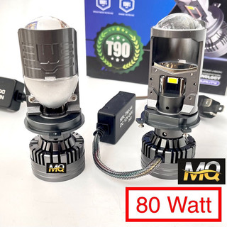 Đèn pha led bi cầu t90 h4 80w 15 chip led lắp ô tô pha bi cầu mini chống chói cắt sáng m3mini