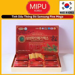 (Date 4/2026) Tinh Dầu Thông Đỏ Samsung Pine Mega Max Hàn Quốc 120 Viên