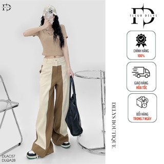 Quần kaki kem pha nâu delys dlqa28