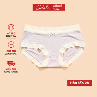 Quần Lót Cotton Selala Viền Su Lạnh Thấm Hút Mềm Mát Không Bí Bách QC18
