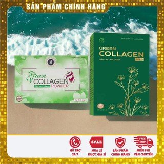 Diệp lục collagen green beauty, diệp lục collagen tăng nội tiết green beauty hộp 30 gói