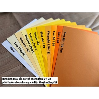 Giấy A4 tông vàng 120gsm