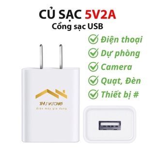 Cục sạc nhanh usb 5v 2a cao cấp - 8 cơ chế bảo vệ an toàn cho thiết bị
