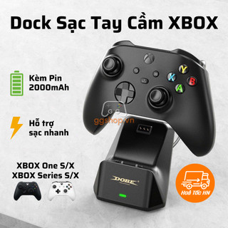Dock sạc tay cầm xbox kèm pin 2000mah chính hãng dobe