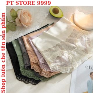 Quần chip nữ cạp cao gen bụng phối ren hoa - Quần lót nữ cao cấp PTStore - Q165