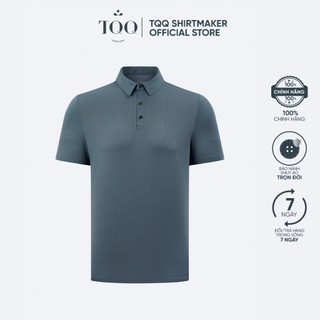 Áo polo cộc tay nam TQQ PK18C màu chì không đường may hiện đại chất liệu cao cấp co giãn 4 chiều