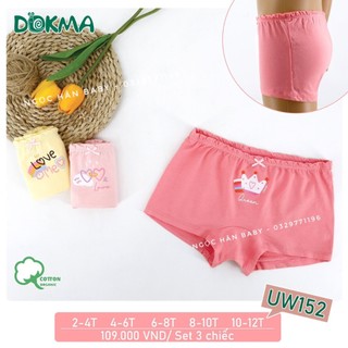 Quần chip đùi bé gái Dokma set 3c