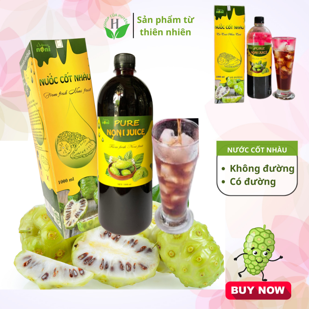 [HOT] Nước cốt trái nhàu Nguyên Chất Noni Juice ADEVA NONI Tăng Sức Đề Kháng ổn định huyết áp 1 lít