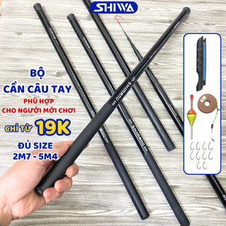Cần Câu Tay Giá Rẻ SHIMANO Tải Cá 2-5kg - Combo Cần Câu Đài Rút Gọn 2m7/3m6/4m5/5m4/6m3 - Đồ Câu Shiwa CẦN DA