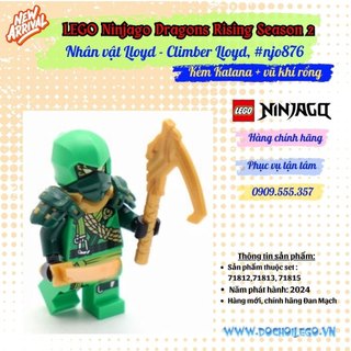 Nhân vật Lloyd - Climber Lloyd - có giáp vai, nhân vật trong dòng Ninjago Dragons Rising season 2 - njo876