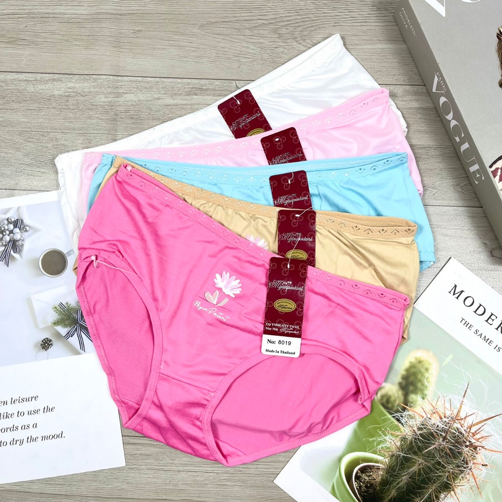 set 5 quần lót nữ chất liệu Coton , co giãn mềm mịn Bigsize (55kg -75kg)
