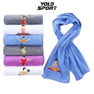 Khăn Tập Yoga Lau Mồ Hôi Thể Thao Tập Gym Chạy Bộ Cầu Lông Dáng Dài Cao Cấp Đa Năng Cotton Mềm Mại Nhanh Khô 25*110cm
