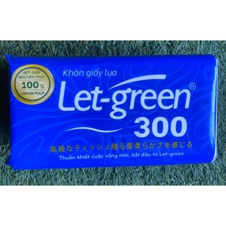 Bao khăn giấy lụa let-green, 300 tờ/bao