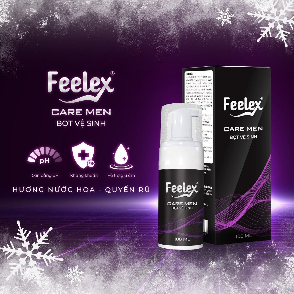 Combo 2 lọ Bọt vệ sinh nam giới Feelex Care Men dung dịch vệ sinh tạo bọt nhiều mùi hương 100ml
