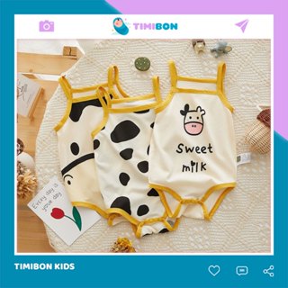 Quần Áo Sơ Sinh Body Chip 2 Dây Bò Sữa Dễ Thương Bodysuit Cho Bé Trai Bé Gái Chất Siêu Mát - [BDCHIP41]