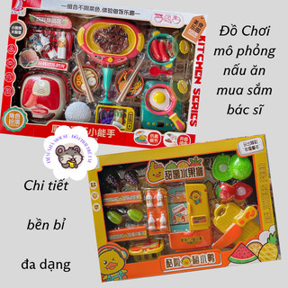 Đồ chơi nấu ăn, mua sắm, bác sĩ, đồ chơi nhập vai mô phỏng đời sống làm quà tặng phát triên trí não cho trẻ