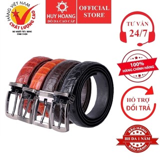 Dây thắt lưng nữ da cá sấu Huy Hoàng màu đen, nâu đỏ, vàng bò, nâu đất HP5201-02-03-09