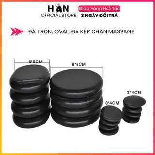 Đá nóng massage | đá massage body đá tròn 8x8, đá oval 8x6, đá kẹp chân 3x4 spa đông y massage đả thông kinh lạc