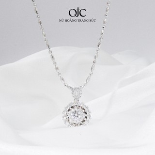 Dây chuyền nữ bạc Ý đính kim cương Moissanite QJC 5ly kiểm định GRA cao cấp sang trọng quý phái - DB1923KCNTTRANG5LY(A)