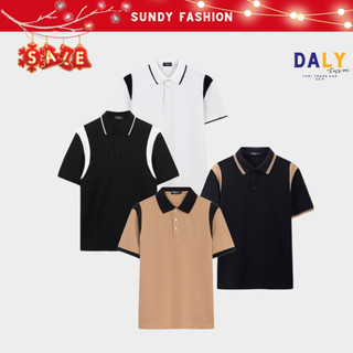 Áo thun POLO nam DaLy vải cá sấu Cotton, chống nhăn, thoáng mát - 1 sọc vai - PLATMAN