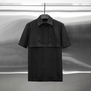 Áo sơ mi cộc tay linen vạt dối xứng - as062