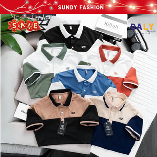 Áo thun nam POLO thiết kế vải cá sấu cotton cao cấp ngắn tay cực sang trọng và lịch lãm - phối 2 màu - PLATMAN