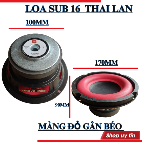 Loa sub 16 JB L toàn vành 17cm -  nhập khẩu nguyên chiếc-giá 1 cái ( loa siêu trầm)