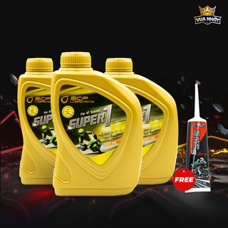 Combo 3 chai nhớt xe ga bcp thái lan 10w40 800ml - tặng 1 nhớt láp xe ga bcp 80w90 120ml nhập khẩu