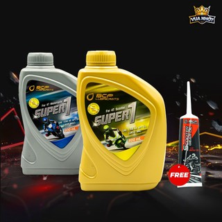 Combo 1 Chai Nhớt Xe Ga Và 1 Chai Nhớt Xe Số BCP 800ml - Tặng 1 Nhớt Láp 120ml Nhập Khẩu Thái Lan
