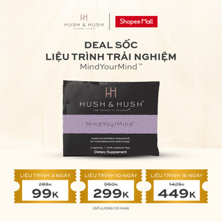  Viên Uống Giúp Cải Thiện Giấc Ngủ, Giảm Căng Thẳng - HUSH & HUSH MindYourMind Gói 2 Viên