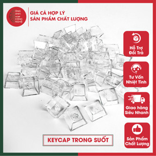 /Hỏa Tốc/ Combo 4 Keycaps Trong Suốt Xuyên LED, Chất Liệu PC, Profile OEM, Phù Hợp Bàn Phím Cơ KC001