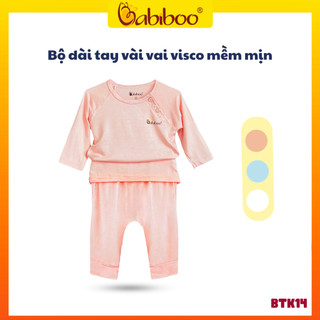 Bộ dài tay sơ sinh Babiboo chất vải viscose siêu mềm mịn - BTK14
